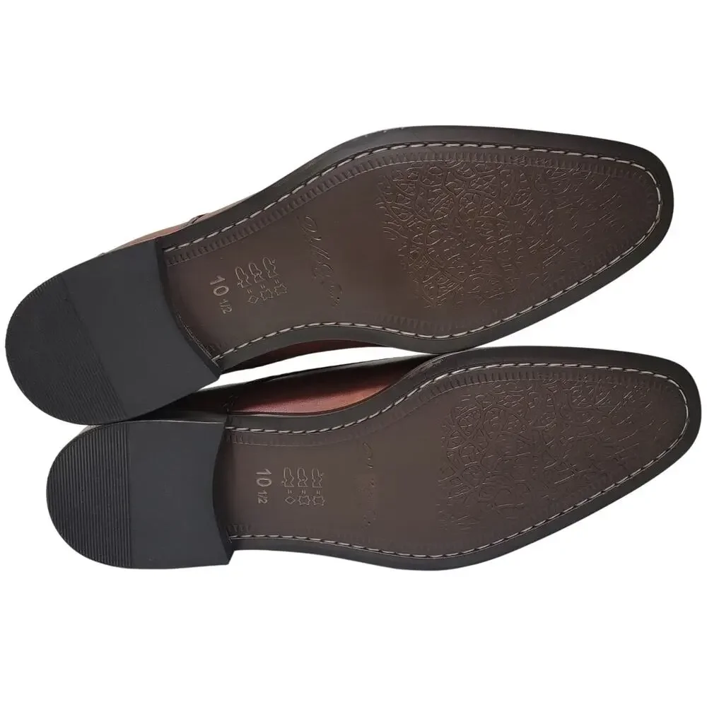 Vella Pais Men Frisco Oxford Dress Shoes Size US 10.5 Cognac Brown Leather